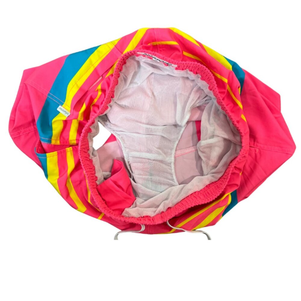 🌴 Maamgic Men’s Retro Swim Trunks – Size M – Neon Pink with Stripes - Picture 8 of 8